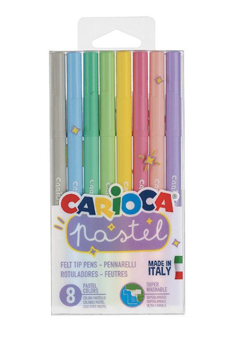 ΜΑΡΚΑΔΟΡΟΙ CARIOCA ΛΕΠΤΟΙ - PASTEL 8 ΧΡΩΜΑΤΑ