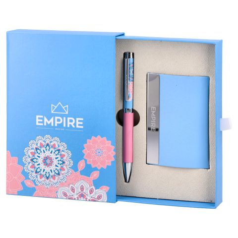 ΣΕΤ ΔΩΡΟΥ ΣΤΥΛΟ & ΘΗΚΗ ΚΑΡΤΑΣ - Empire Gift Set Blue